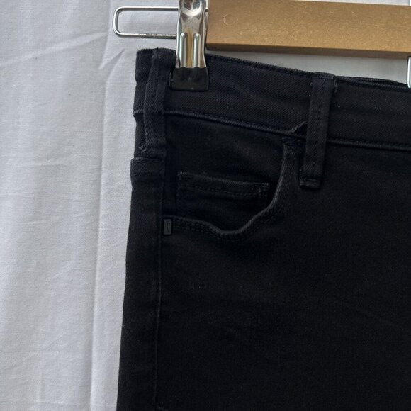 Pilcro and Letterpress Women's Flared Jeans Subsrcipt Mid-Rise Denim Black 25 - Picture 9 of 16